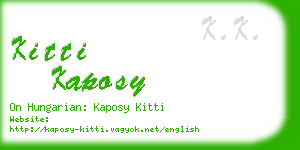 kitti kaposy business card